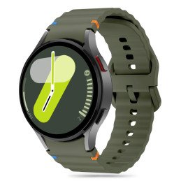 Tech-Protect silikoninis sportinis dirželis, skirtas Samsung Galaxy Watch 4/ 5/ 5 Pro/ 6/ 7/ FE – žalias