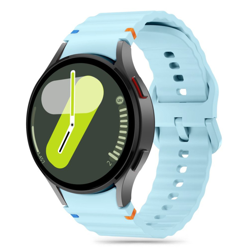Tech-Protect silikoninis sportinis dirželis, skirtas Samsung Galaxy Watch 4 / 5 / 5 Pro / 6 / 7 / FE - dangaus mėlynas
