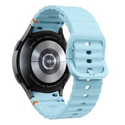 Tech-Protect silikoninis sportinis dirželis, skirtas Samsung Galaxy Watch 4 / 5 / 5 Pro / 6 / 7 / FE - dangaus mėlynas