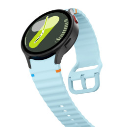 Tech-Protect silikoninis sportinis dirželis, skirtas Samsung Galaxy Watch 4 / 5 / 5 Pro / 6 / 7 / FE - dangaus mėlynas