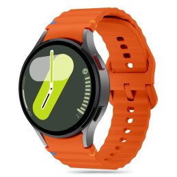 Tech-Protect silikoninis sportinis dirželis, skirtas Samsung Galaxy Watch 4/ 5/ 5 Pro/ 6/ 7/ FE – oranžinė