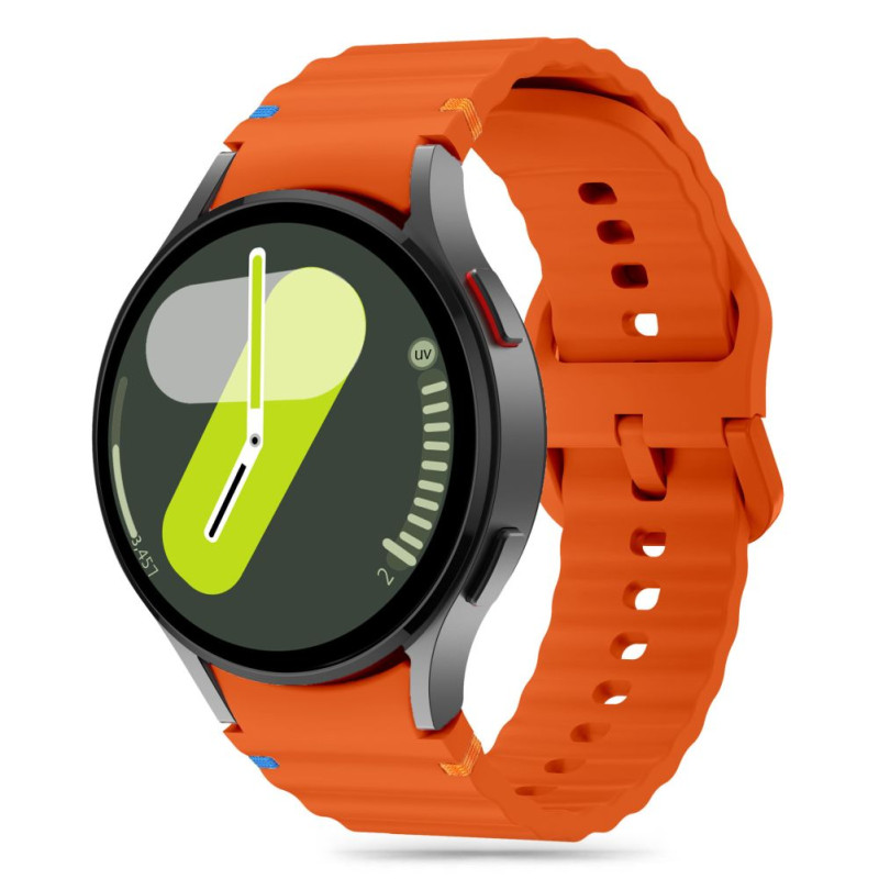 Tech-Protect silikoninis sportinis dirželis, skirtas Samsung Galaxy Watch 4/ 5/ 5 Pro/ 6/ 7/ FE – oranžinė