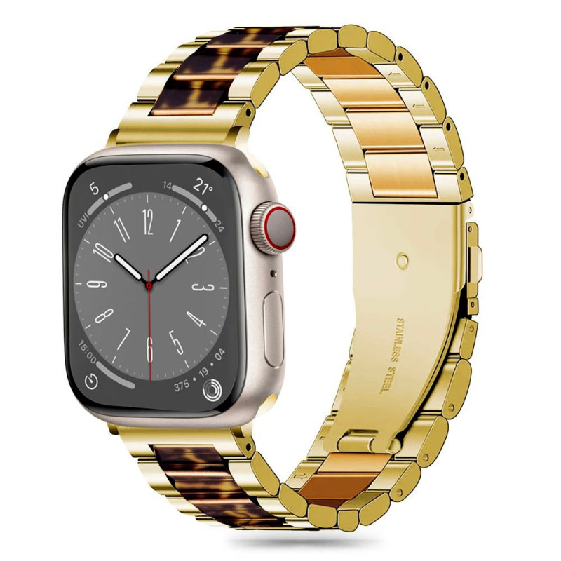 Tech-Protect modernus Apple Watch 4/ 5/ 6/ 7/ 8/ 9/ SE dirželis (38/ 40/ 41mm) – auksinis/ leopardas