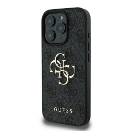 Guess 4G Big Logo dėklas, skirtas iPhone 16 Pro - juodas