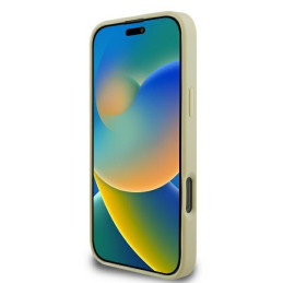 Guess Fixed Glitter Big 4G dėklas iPhone 16 Pro - auksinis