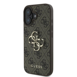 Guess 4G Big Logo dėklas iPhone 16 - rudas