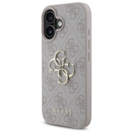 Guess 4G Big Logo dėklas iPhone 16 - rožinis