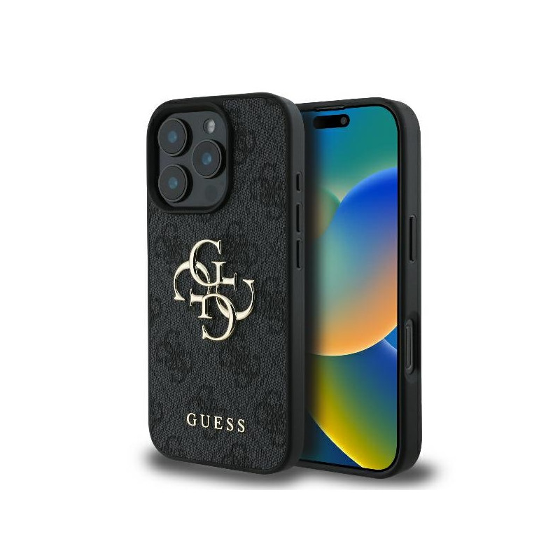 Guess 4G Big Logo dėklas, skirtas iPhone 16 Pro Max - juodas