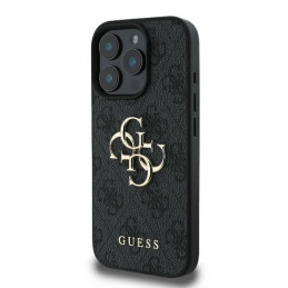 Guess 4G Big Logo dėklas, skirtas iPhone 16 Pro Max - juodas