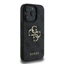 Guess 4G Big Logo dėklas, skirtas iPhone 16 Pro Max - juodas