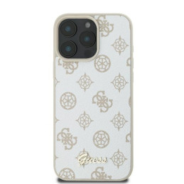 Guess Peony Script Logo MagSafe dėklas iPhone 16 Pro Max - baltas