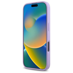 Guess Saffiano MagSafe dėklas iPhone 16 Pro Max - violetinis