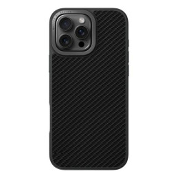 UNIQ Keva Max Magclick įkrovimo dėklas, skirtas iPhone 16 Pro Max - juodas