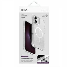 UNIQ LifePro Xtreme Magclick Charging iPhone 16 Plus dėklas - skaidrus