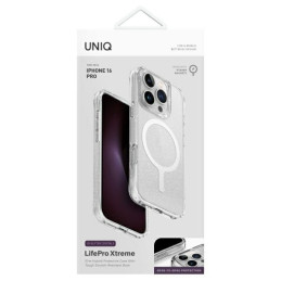 UNIQ LifePro Xtreme Magclick įkrovimo dėklas iPhone 16 Pro - skaidrus