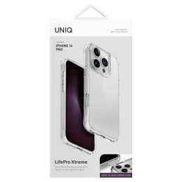 UNIQ LifePro Xtreme dėklas, skirtas iPhone 16 Pro - skaidrus