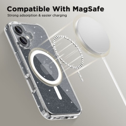 Tech-Protect FlexAir Hybrid MagSafe dėklas iPhone 16 - skaidrus