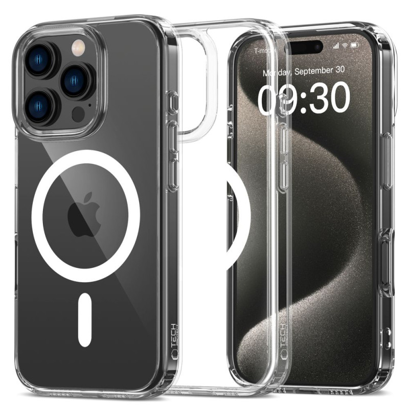 Tech-Protect FlexAir Hybrid MagSafe dėklas iPhone 16 Pro - skaidrus