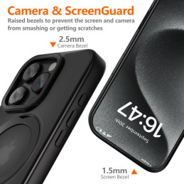 Tech-Protect MagRing MagSafe dėklas su stovu iPhone 16 Pro - juodas
