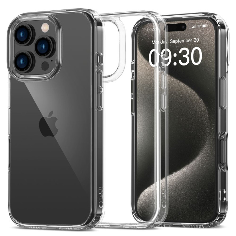 Tech-Protect FlexAir Hybrid iPhone 16 Pro Max dėklas - skaidrus