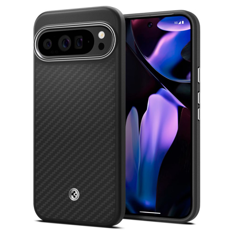 Spigen Enzo Aramid dėklas, skirtas Google Pixel 9 Pro XL – juodas