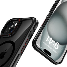Tech-Protect MagHybrid MagSafe dėklas iPhone 15 - juodas