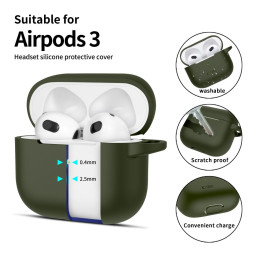 Tech-Protect Silicone Hook dėklas Apple AirPods 3 - žalias