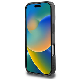 BMW Motosport IML Vertical Stripe dėklas iPhone 16 Pro - pilkas