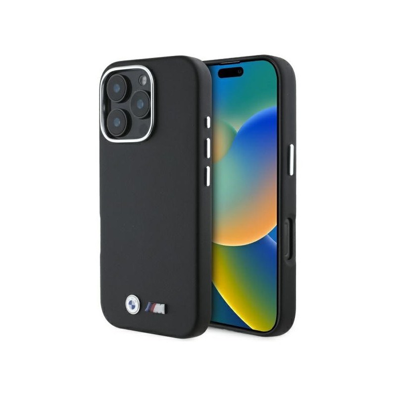 BMW M Smooth Full Wrapped Metal MagSafe dėklas iPhone 16 Pro - juodas