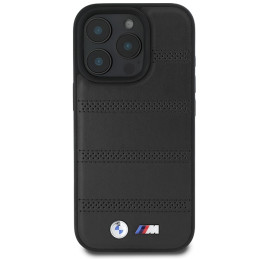 BMW M perforuota ir susiūta linija MagSafe dėklas iPhone 16 Pro - juodas