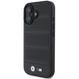BMW M perforuota ir susiūta linija MagSafe dėklas iPhone 16 - juodas