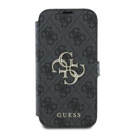 Guess 4G Metal Logo dėklas iPhone 16 Pro - juodas