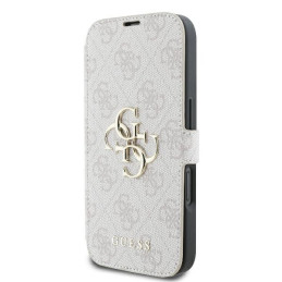 Guess 4G Metal Logo dėklas iPhone 16 Plus - rožinis