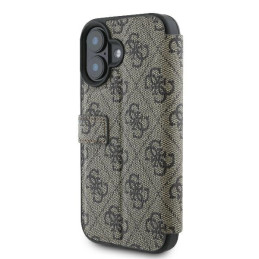 Guess 4G Metal Logo dėklas iPhone 16 - rudas