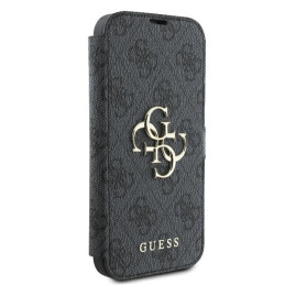 Guess 4G Metal Logo dėklas iPhone 16 - juodas