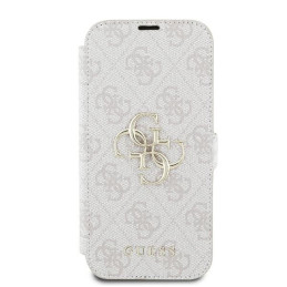 Guess 4G Metal Logo dėklas iPhone 16 - rožinis