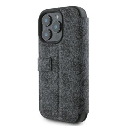 Guess 4G Metal Logo dėklas, skirtas iPhone 16 Pro Max - juodas