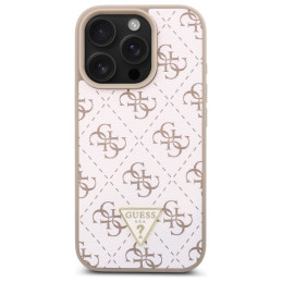 Guess New 4G Triangle dėklas iPhone 16 Pro - baltas