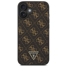 Guess New 4G Triangle dėklas iPhone 16 Plus - juodas