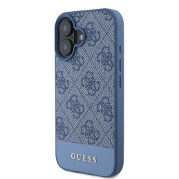Guess 4G Bottom Stripe dėklas iPhone 16 - mėlynas