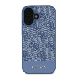 Guess 4G Bottom Stripe dėklas iPhone 16 - mėlynas
