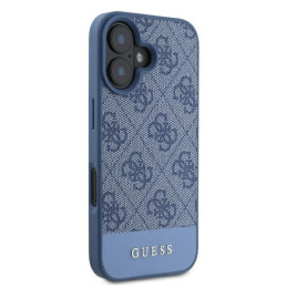 Guess 4G Bottom Stripe dėklas iPhone 16 - mėlynas