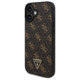 Guess New 4G Triangle dėklas, skirtas iPhone 16 6.1" - juodas