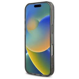 Guess IML Heart dėklas iPhone 16 Pro Max - juodas