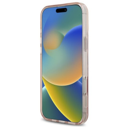 Guess IML Heart dėklas iPhone 16 Pro Max - rožinis