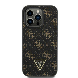 Guess New 4G Triangle dėklas, skirtas iPhone 16 Pro Max - juodas
