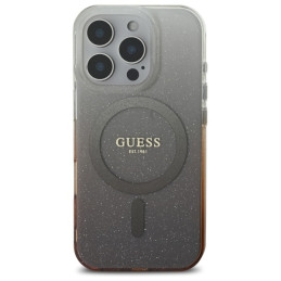 Guess IML Glitter Gradient MagSafe dėklas iPhone 16 Pro - rudas