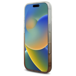 Guess IML Glitter Gradient MagSafe dėklas iPhone 16 Pro - rudas