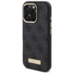 Guess 4G Logo Plate MagSafe dėklas iPhone 16 Pro - juodas