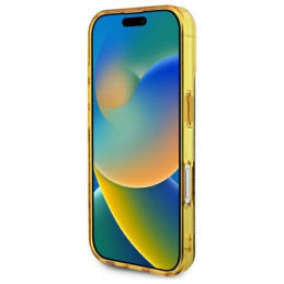 Guess IML Peony On 4G Background MagSafe dėklas iPhone 16 - rudas